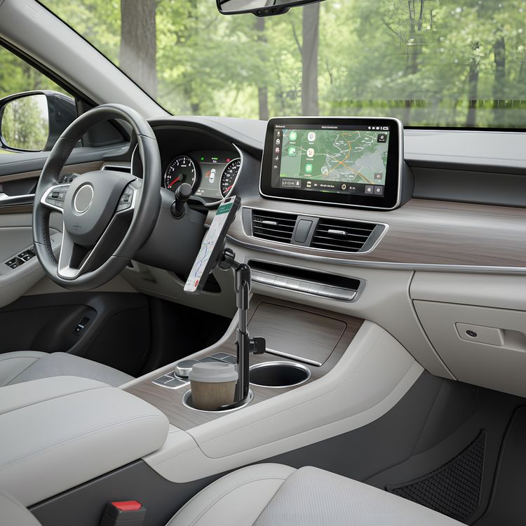  Green Lion GX-62 Magsafe Cup Holder with ABS+PC Material, Universal Fit Base, Expandable Base Wings, 360° Rotation Head, Space-Saving Design, Non-Slip Grip Pads, Strong Magnetic Adsorption - Black