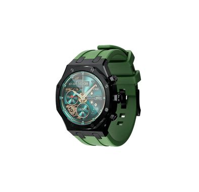 Porodo Cristallo AP Smart Watch 49mm with 1.43" AMOLED Display, 466x466p Resolution, 260mAh Lithium Polymer Battery, Bluetooth V3.0, V5.0, IP68, 128MB Flash Memory, 7-15 Days Working Time - Black 