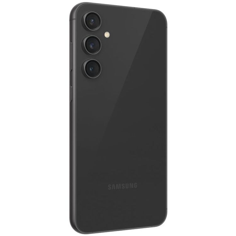 هاتف سامسونج جالكسي S23 FE الذكي بتقنية شبكة الجيل الخامس، شاشة Dynamic AMOLED 2x مقاس 6.4 بوصة، ذاكرة وصول عشوائي (RAM) سعة 8 جيجابايت، سعة تخزين 256 جيجابايت، دقة كاميرا 50 ميجابكسل، معالج ثماني النواة، شريحتي اتصال eSIM، بطارية تدوم طويلاً - جرافيت