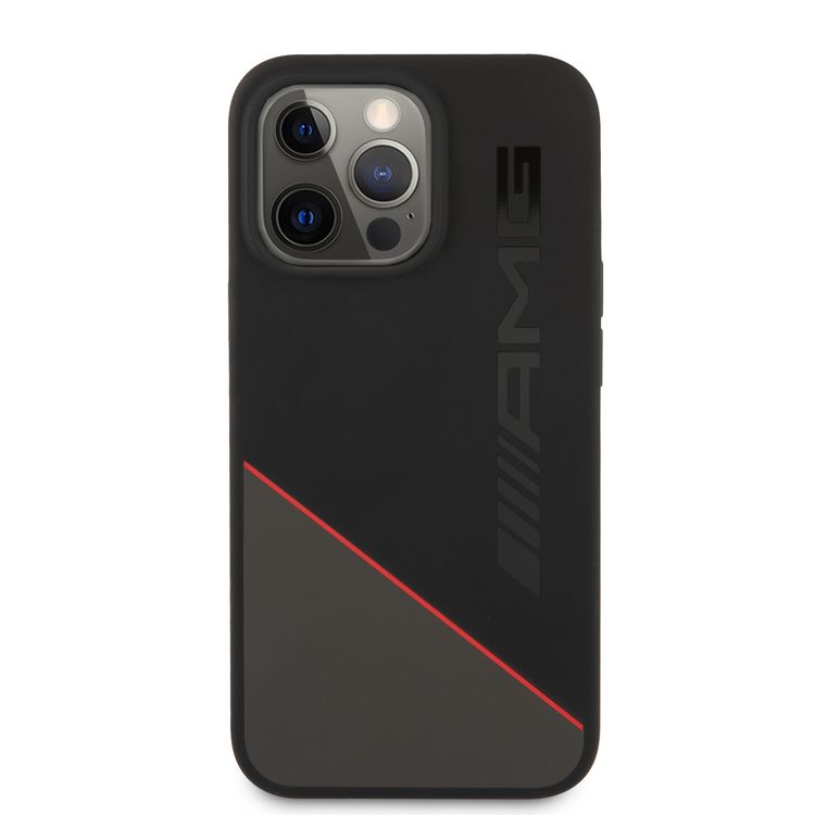 CG MOBILE AMG Liquid Silicone Two Tones Line Compatible for iPhone 13 Pro Max (6.7") Easy Access to All Ports, Shock-Absorption, Anti-Scratch, & Drop Protection Back Cover Suitable with Wireless Charging Officially Licensed