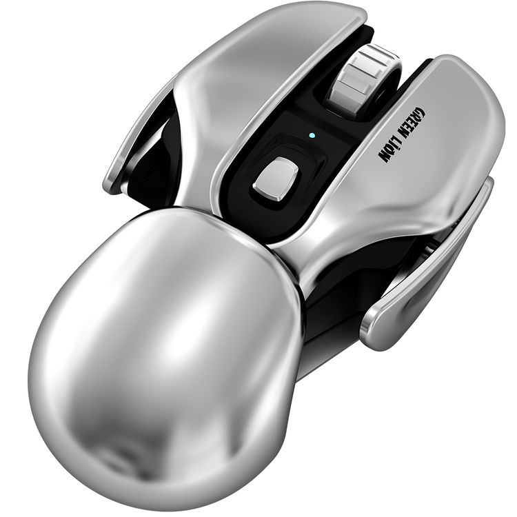 Green Lion G266 Beetles Metal Mouse with 3 Sleep Modes, 48 Hours Working Time, 3 Million Clicks Lifetime, 10G Acceleration, Energy Efficient - Gray