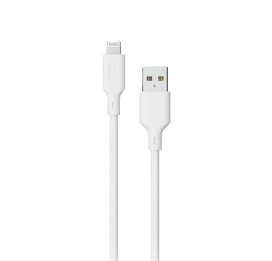 Powerology PVC Type-A to Lightning Cable 1.2m, Bend-Proof Design, Flex Shield PVC Coated Copper, Fraying Protection - White