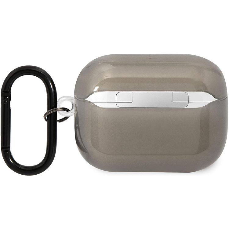 AMG Transparent Case for Airpods Pro, TPU Material, Supports Both Wired & Wireless Charging, Anti-Shock, Anti-Slip, Fingerprint and Dust-Proof, Easy Hook, 360° Full Protection, Accurate Cutouts - Black
