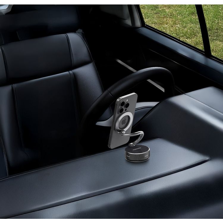 حامل هاتف بورودو MagCurve مع ذراع متعدد الزوايا، 20 مغناطيس N52 قوي، قاعدة دوارة 360°، مقاوم للخدش، زاوية عرض قابلة للتعديل، متوافق مع الأجهزة التي حجمها 4.7"-6.7" - لون أسود.