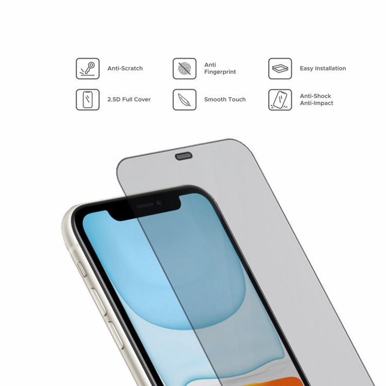 Liberty Guard LGAZUDFBRE11PXS Azure Full Cover Black Rounded Edge With Dust Filter Anti Shock & Anti Impact Screen Protector For iPhone 11 Pro - Black