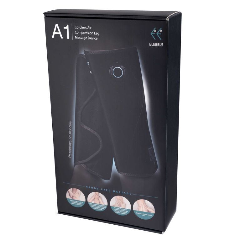 Eleeels Cordless Air Compression Leg Massager Device - Black
