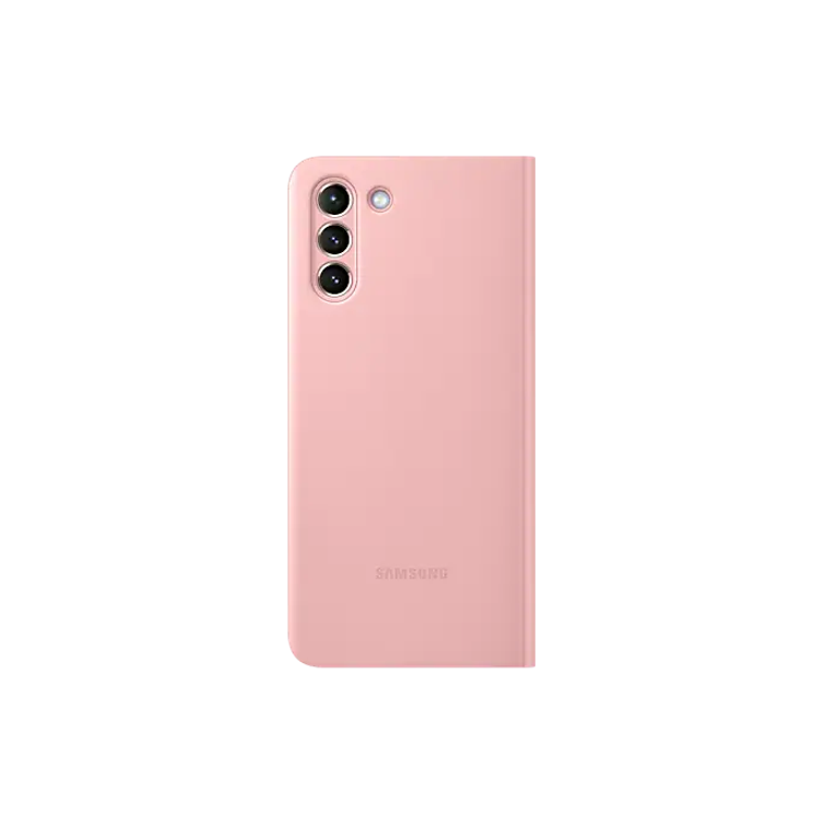 Samsung Clear View Cover for Galaxy S21 Plus, Keeps the phone clean, Use your phone-screen unseen, Easy control at a tap, Cutting-edge design For Samsung Galaxy S21 Plus  - Pink