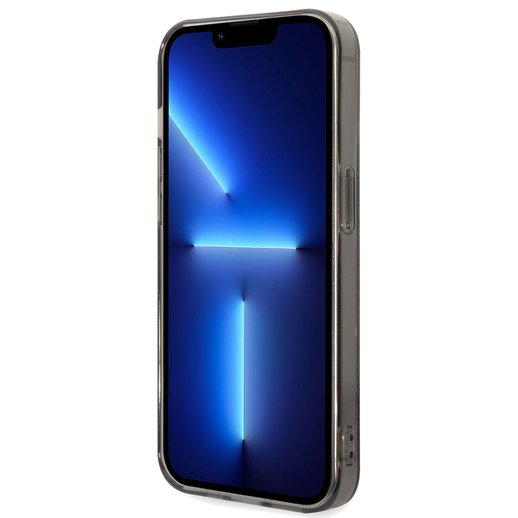 AMG Frosted PC Case - Checkered Pattern, Bumper Protection iPhone 14 Pro Max Compatibility - Black