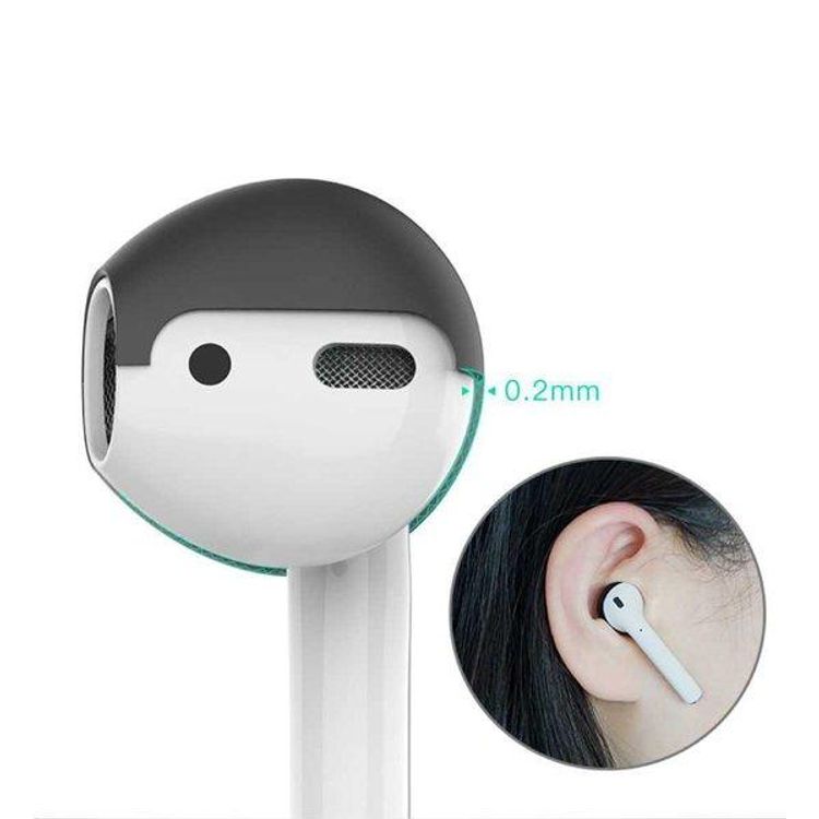 AhaStyle Fit in the Case Ear Covers for Airpods ( 3 Pairs ) - Black