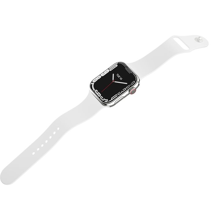 Porodo Smart Watch Series 8+ with Fitness & Activity Tracker, 2" Wide Display, 250mAh Battery Capacity, IP68, 2-3 Days Working Time, Wireless Charging - Silver