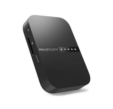 File HUB RAVPower RP-WD009-BK Wireless FileHub + 3-Mode Portable Router - Black