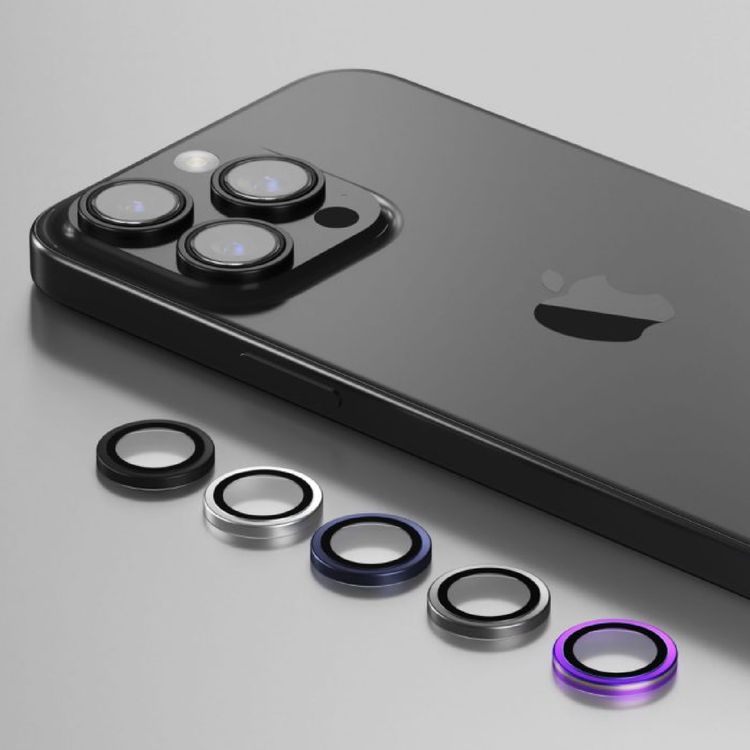 Devia iPhone 15 Pro & 15 Pro Max For Peak Series Crystal Lens Protector (3 pcs) - Graphite