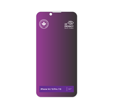 Levelo Privacy Black-Edition Twice Tempered Screen Protector iPhone 12, 13, 14 - Black