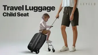 Levelo Horizon 20" Travel Luggage With Child Seat - Black | UAE (LVLH20TLCSTBK)