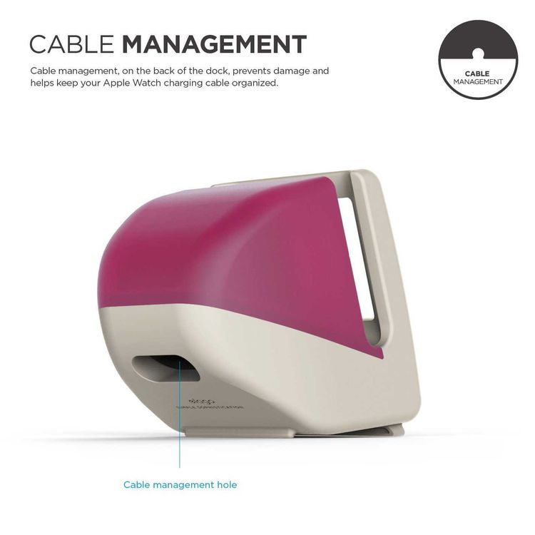 Elago W4 Stand With All types for Apple Watch Series, View Apple display through blast, Easy To Use, scratch-free silicone, Aqua Pink