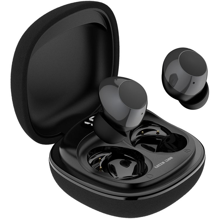 سماعات الأذن اللاسلكية الحقيقية جرين ليون مالبون مع ENC، ميكروفونات مزدوجة، منفذ شحن Type-C، إصدار بلوتوث 5.4. مدى بلوتوث 10 متر، بطارية حقيبة بسعة 300 مللي أمبير، وقت شحن ساعتين، وقت استعداد 21 ساعة، عرض حالة البطارية - باللون الأسود.