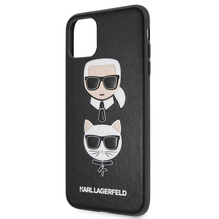 Karl Lagerfeld Choupette PU Embossed Hard Case for Apple iPhone 11 Pro Max - Black