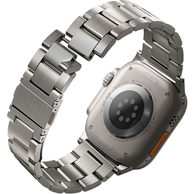 UNIQ Osta Apple Watch Steel Strap with Self-Adjustable Links - Titanium Silver