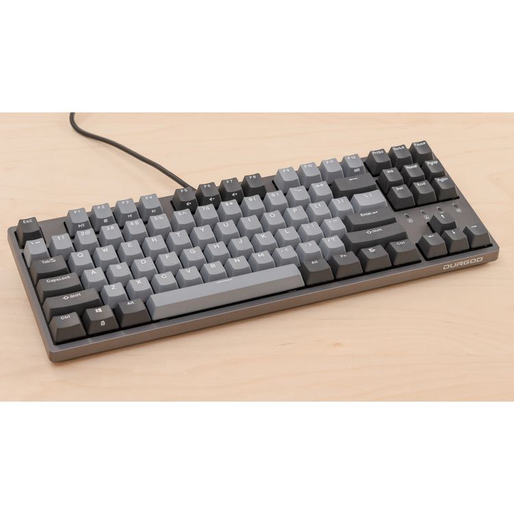 Durgod Taurus K320 TKL Mechanical Gaming Keyboard - 87 Keys - Double Shot PBT - NKRO - USB Type C (Cherry Brown, Space Grey)