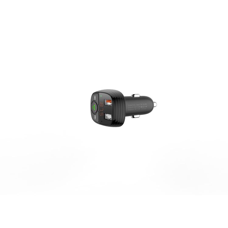 Devia Smart Series FM Transmission Car Charger 18W - Black