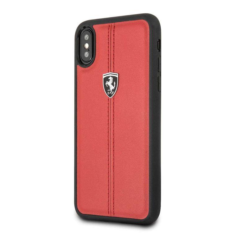 CG Mobile Ferrari Heritage Hard Case for iPhone X, Shock Absorbent, Easy Access to All Ports, Scratch Resistant, Drop Protection Back Cover - Red