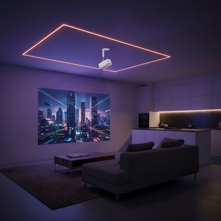 Green Lion Nova جهاز عرض محمول ذكي مزود بسماعة مدمجة بقوة 3 واط، وزاوية ميلان وموقف 180°، واتصال سلس، أندرويد 12، تصحيح الانحراف التلقائي، حلقة تركيز دوارة بسهولة، سطوع بقوة 100 لومن ANSI، جهاز تحكم عن بعد، إصدار Bluetooth 5.0، تصميم سهل الحمل، يصل إلى شاشة عرض بحجم 128 بوصة - أبيض