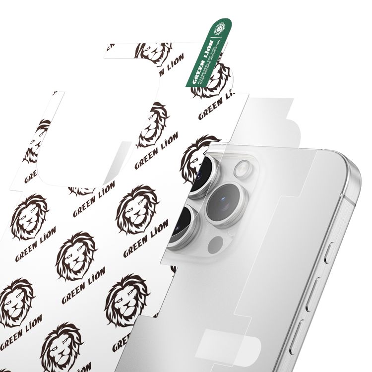 Green Lion 4-in-1 Defender Pack for iPhone 16 Pro Max, Anti-Shock Case, Nano HD Full Protection, Camera Lens Film, 3D Pet HD Glass - Clear 