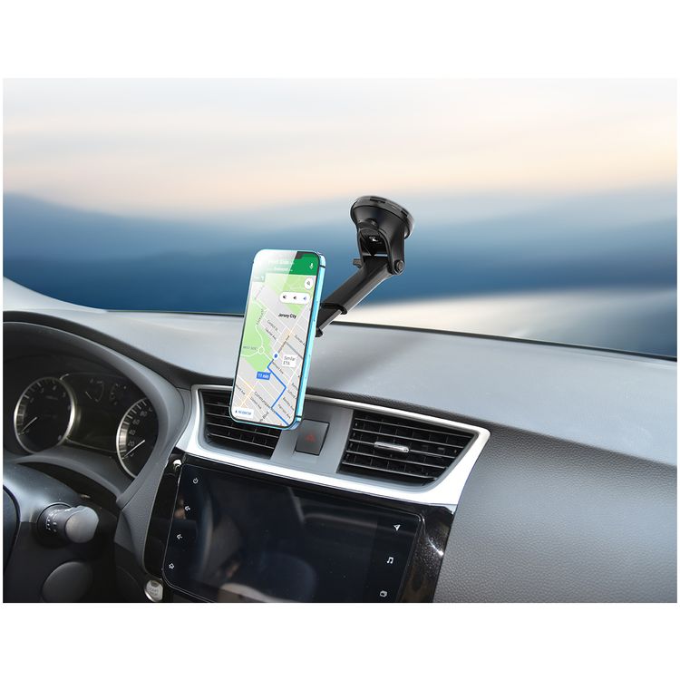 Porodo Magsafe Wireless Car Mount Dual Stand Combo 15W - Black