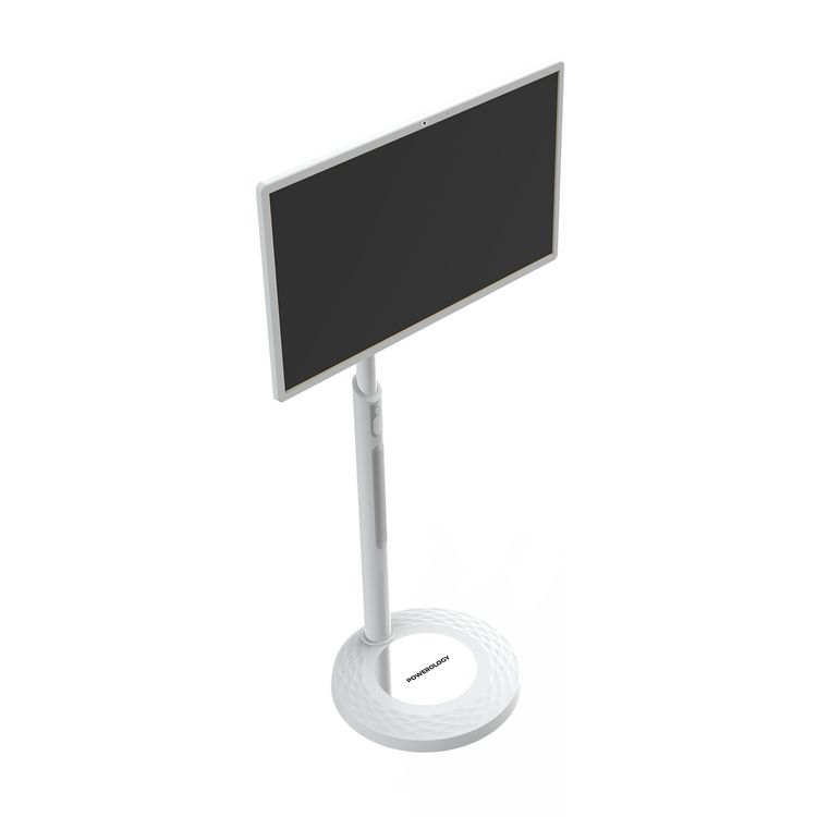 باورولوجي شاشة أندرويد ذكية مقاس 32 بوصة بسعة بطارية 15000 مللي أمبير، كاميرا 13 ميجابكسل، نظام تشغيل أندرويد 13، دقة شاشة 1920 × 1080 بكسل - باللون الأبيض.