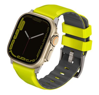 Uniq Linus Airosoft Silicone Strap for Apple Watch - Lime Green