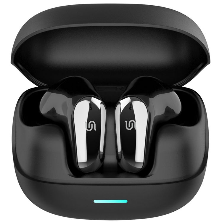 Porodo Gravis True Wireless Earbuds with Touch Control, Up to 5 Hours Play Time, 300mAh Charging Case & 38mAh Earbuds Battery, Sweat & Water Resistant, Voice Assistant, Stereo Sound - Black
