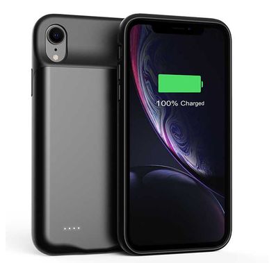 Porodo Battery Case for iPhone Xr - Power Battery Case 4000mAh - Black