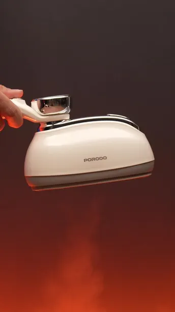 Porodo Lifestyle Retro Thermometer Steam & Heat Iron in UAE | Rotating Handle Design - White | (PDLFST116WH)