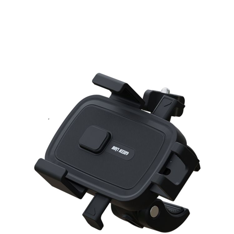 Green Lion Ride Mount Bike Phone Holder with Quick-Release Button, Adjustable Viewing Angle, Compatible with 4.7-6.8" Devices, 15-40mm Mount Clamping Range, Non-Slip Grip - Black