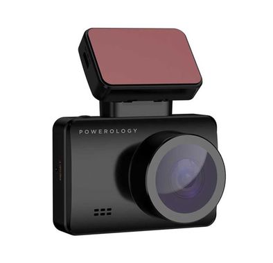 Powerology Dash Camera Pro 1080P, GPS Coordinates, WIFI, 4-Lane Wide Angle, Motion sensor, Gravity sensor, Gap-less recording with App - Black