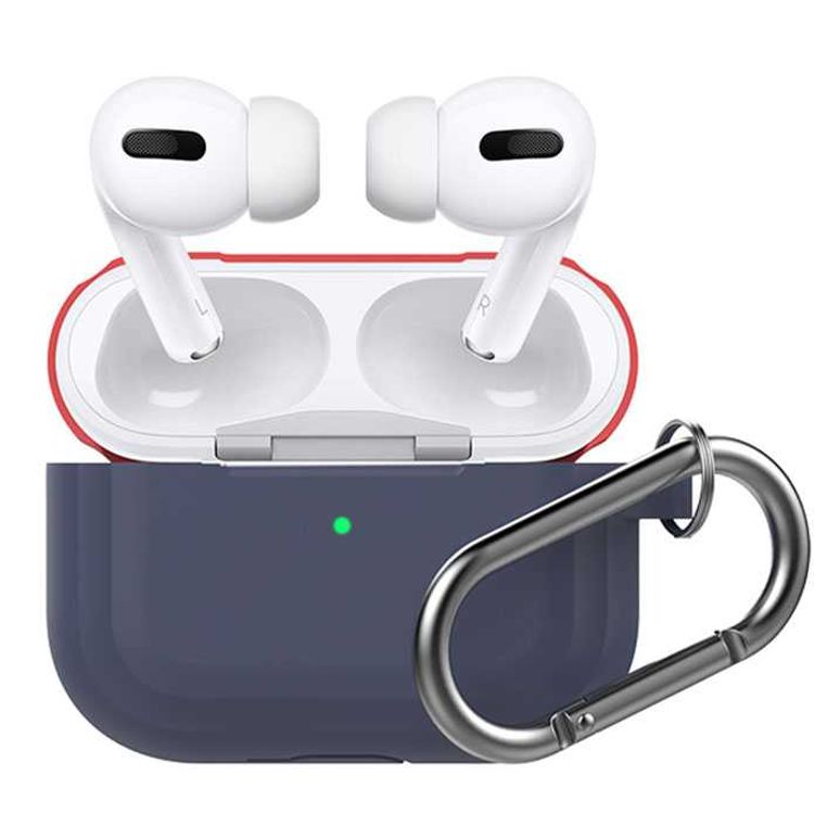 AhaStyle Premium Silicone Two Toned Case with Anti-Lost Keychain Compatible for AirPods Pro, Scratch Resistant, Shock Absorption, Drop Protection, & Dustproof