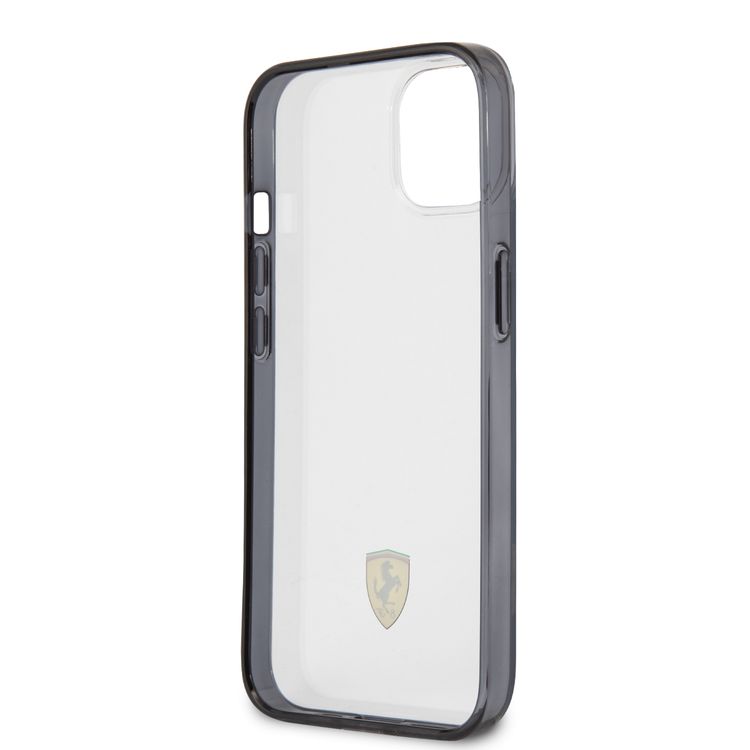 CG MOBILE Ferrari Transparent Case Print Logo Compatible for iPhone 13 Pro Max (6.7") Scratches Resistant, Easy Access to All Ports, Drop & Shock Absorption Protective Back Cover Suitable with Wireless Charging Officially Licensed