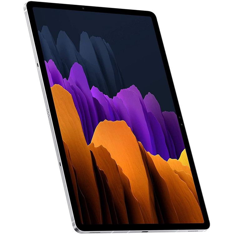 Samsung Galaxy Tab S7+ with S Pen SM-T970 12.4" inch Display 6GB RAM / 256GB ROM, 10090 mAh Long-Lasting Battery, Qualcomm Snapdragon 865 5G+ Processor 45W Fast Charging, 8MP Front & 13MP Rear Camera, Tablet with Fingerprint Sensor -  Silver
