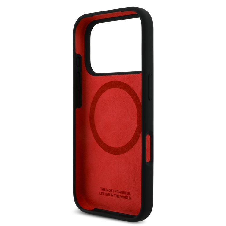 BMW MagSafe Liquid Silicone Case with Printed Tricolor for iPhone 17 Pro Max, Sustainable Packaging, Easy Snap-On Design, Slim Profile, Drop Protection - Black