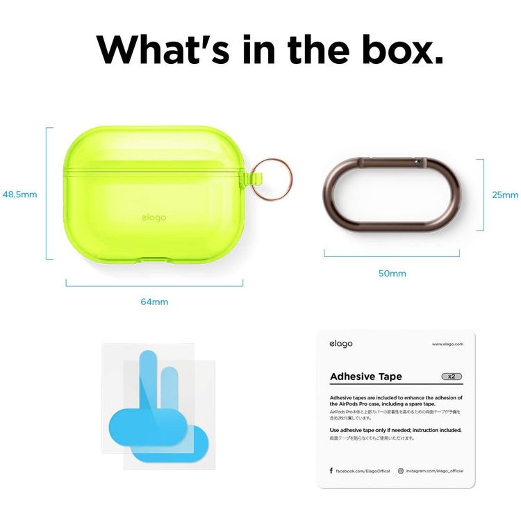 Elago Clear Hang Case لـ Apple Airpods Pro - الأصفر