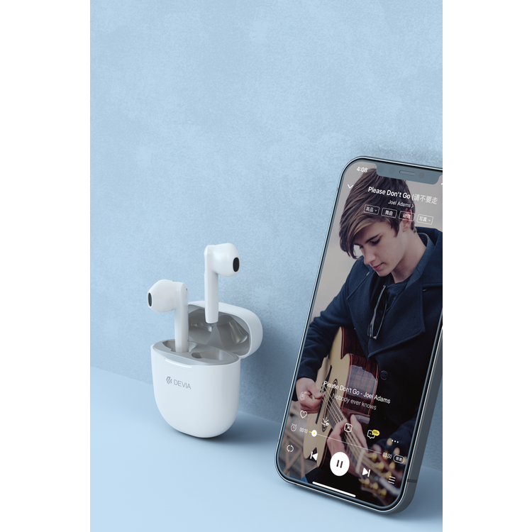 Devia 351075-WH Joy A10 Series TWS Wireless Earphone Bluetooth Version V5.1 - White