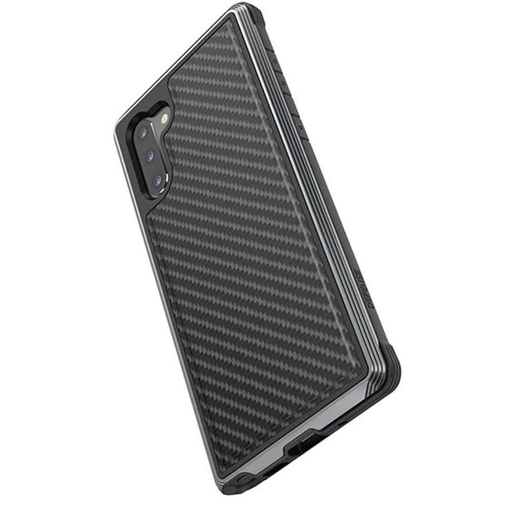 X-Doria Defense Lux Phone Case Compatible for Samsung Galaxy Note 10 | Drop Protection Back Cover - Black Carbon