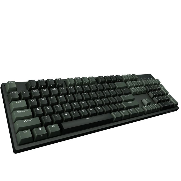 لوحة مفاتيح الألعاب الميكانيكية اللاسلكية Durgod Taurus K310 104 KeDouble Shot PBT NKRO (أحمر كرزي، بني) - أسود / أخضر غامق