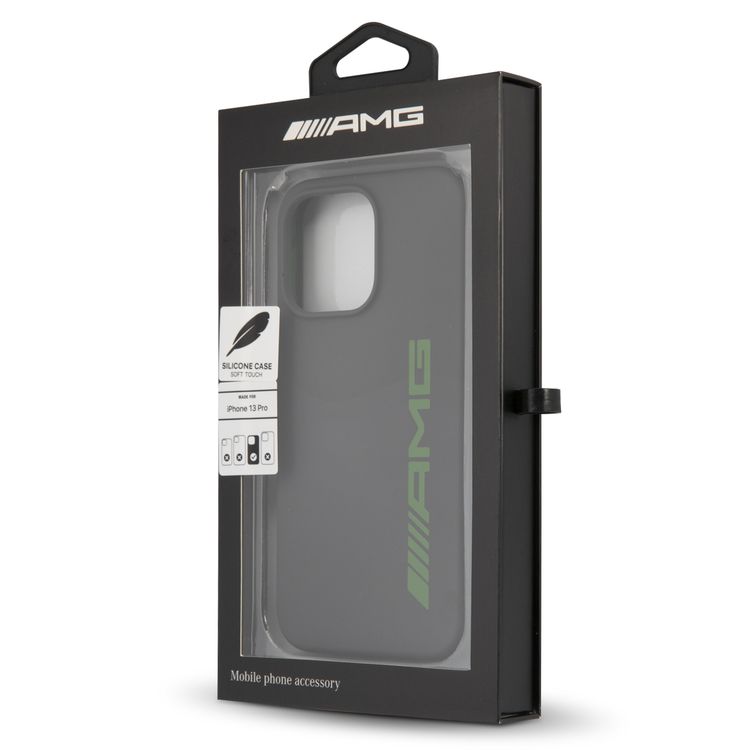 CG MOBILE AMG Liquid Silicone Case with Big Logo Compatible for iPhone 13 Pro Max (6.7") Easy Access to All Ports, Shock-Absorption, Anti-Scratch, & Drop Protection