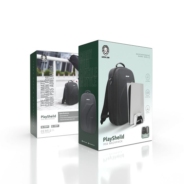 Green Lion Playsheild PS5 Backpack - Black
