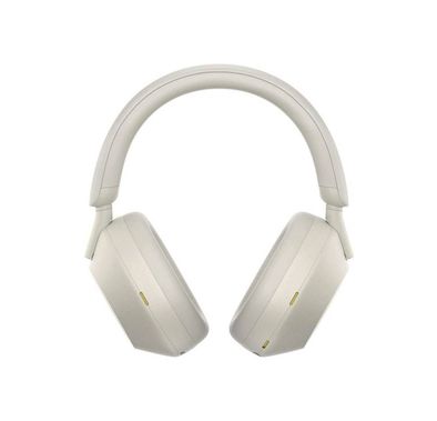 Sony Noise Cancelling Bluetooth Headphones with Faux Leather Memory Foam Material, 30 Hours Battery Life, 3.5 Hours Charging Time, Noise Cancelling, Compatible with Android and iOS - Silver