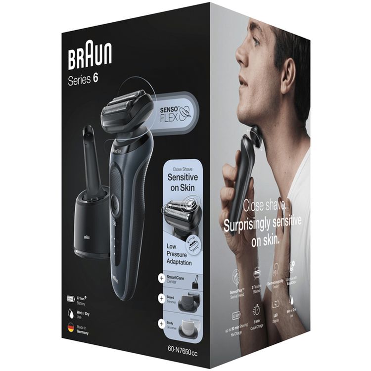 Braun Series 6 60-N7650CC Wet & Dry Shaver  - Gray