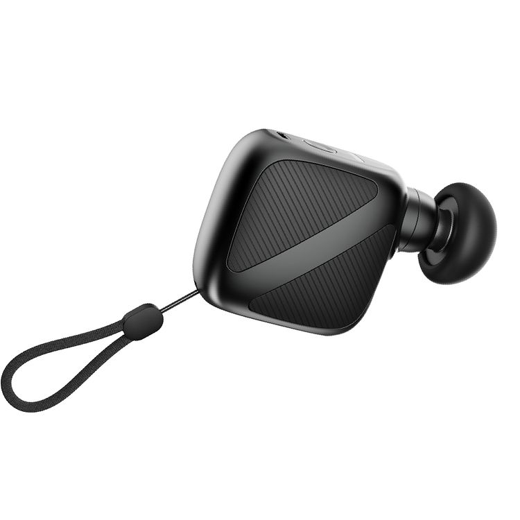 Porodo Lifestyle Pocket-Sized Muscle Relief Massager with Customizable Speed Settings, Quiet Operation Technology, 4 Speed Levels, 15 Minute Auto Shut-Off, 3 Interchangeable Heads  - Gray