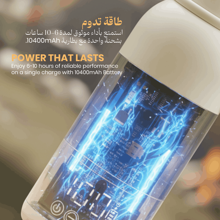 Green Lion Boilix Electric Kettle & Milk Warmer with Boil-Dry Protection, Touch Control, Premium Stainless Steel, Silicone Carry Handle, Leak-Proof Design, Safe & BPA-Free, Detachable Battery, Custom Temp Options, Intelligent Digital Display - Cream