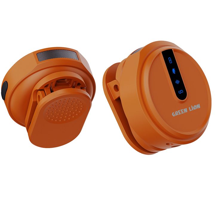 مايكروفون لاسلكي Green Lion GLM Lite مع إلغاء الضوضاء البيئي، ×2 ميكروفونات، مستقبل واحد، يعمل لمدة تصل إلى 7 ساعات، التقاط بزاوية 360°، مدمج ومحمول، مسافة نقل تصل إلى 20 متر، واجهة USB-C، علبة شحن 4 مرات - برتقالي